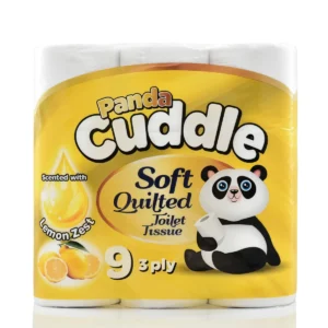 Panda cuddle soft qualited toilet tissue lemon zest 9?3 ply